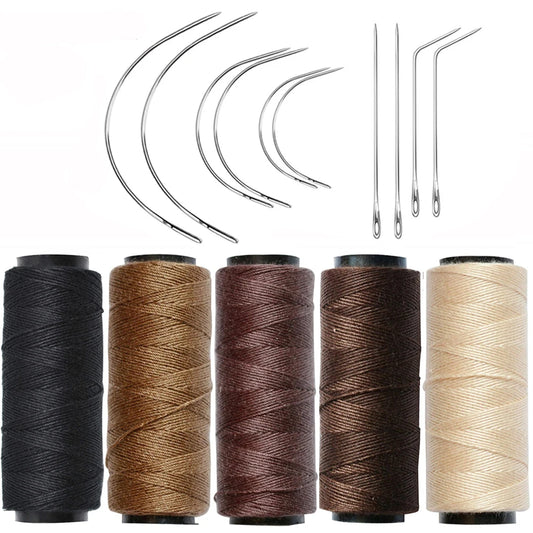 Hair Weaving Threads with 10Pcs C/J/I/ Needles